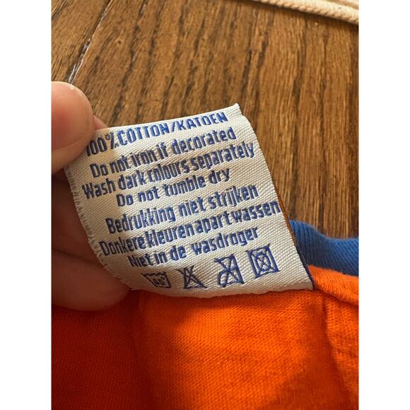 HOLLAND Fox Origials Vintage T Shirt Blue Orange Size Medium - Picture 3 of 5